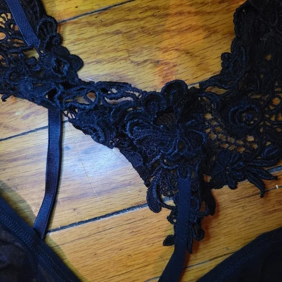Dark‎ Romantic Goth Victorian Hanky Panky Roxie Bralette sz large NWT Witchycore - Picture 4 of 9
